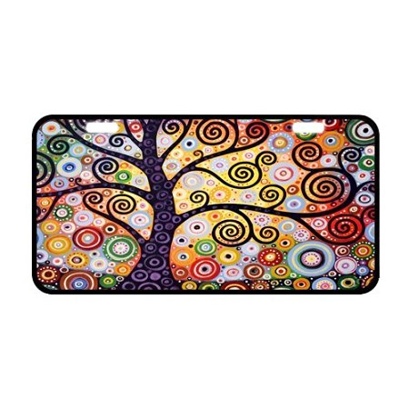 11.8" X 6.1" Durable License plate, Metal personalized car tag, Beautiful Art Tree, Tree of Life car tag (2 Holes)