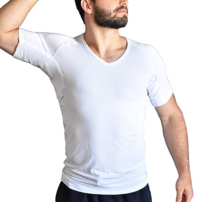 ARID Sweatproof Undershirts | Guaranteed to Contain Sweat | Best Value | Lenzing Modal Material | Copper Infused | V-Neck