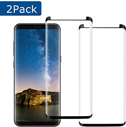 [2Pack] Galaxy S9 Screen Protector, 3D Curved Full Coverage [High Definition] [Easy to Install] [Anti-Bubble] [Anti-Scratch] for Samsung Galaxy S9 Screen Protector