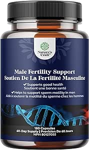 PreConception Male Fertility Supplement - Advanced Fertility Supplement for Men with CoQ10 Maca Root Methyl Folate & D-Aspartic Acid for Enhanced Count Motility & Overall Fertility Support (180 Count)