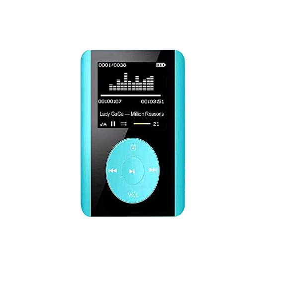 MP3 Player, Dyzeryk MP3 Music Player HiFi Sound, 8GB Portable Digital Player with FM Radio/Voice Recorder/Photo Viewer/Text Reading, 80 Hours Playback, Supports up to 64GB