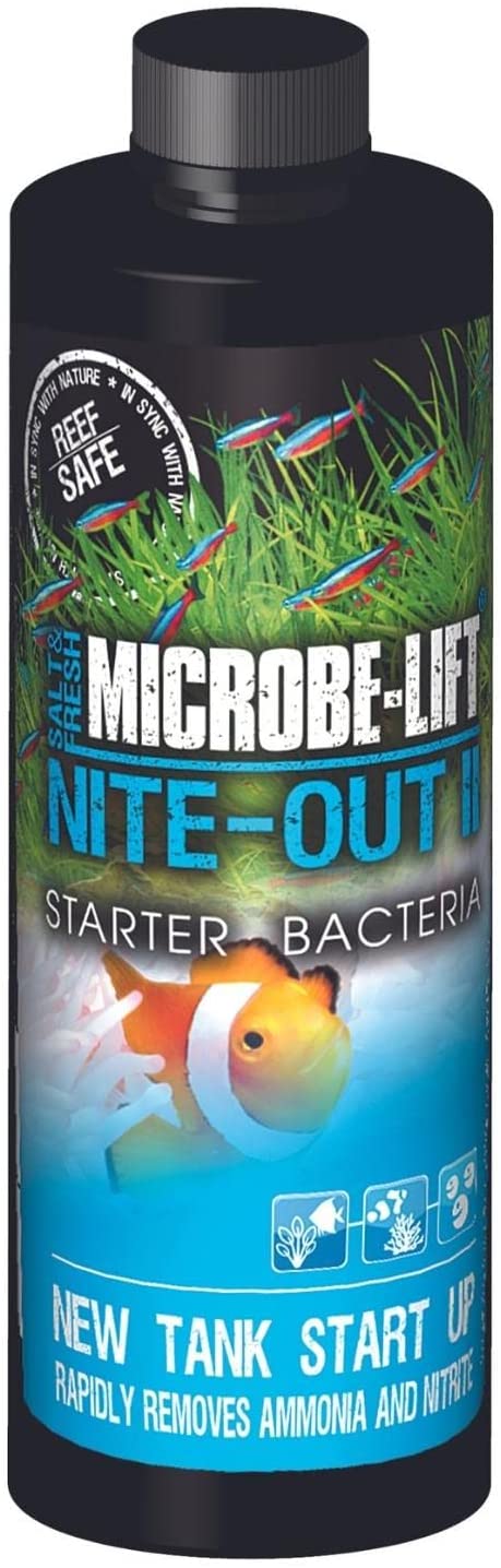 MICROBE-LIFT Nite-Out II Aquarium and Fish Tank Cleaner for Rapid Ammonia and Nitrite Reduction, Freshwater and Saltwater