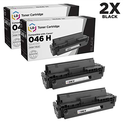 LD Compatible Toner Cartridge Replacement for Canon 046H 1254C001 High Yield (Black, 2-Pack)