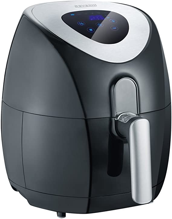 Severin Hot-air Fryer with 1300 W of Power FR 2430, Brushed Stainless Steel-Black