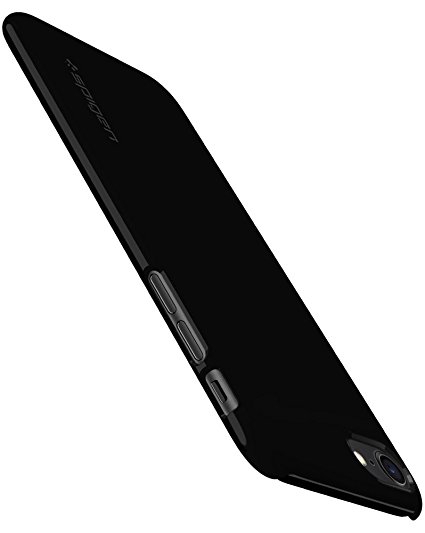 Spigen Thin Fit [2nd Generation] iPhone 8 Case with Premium Coating and Wireless Charging Compatible for Apple iPhone 8 (2017) - Jet Black