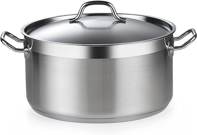 Cooks Standard Professional Stainless Steel Dutch Oven Stockpot with Lid, 9Qt, large