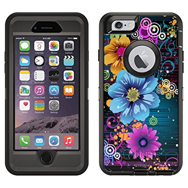 OtterBox Defender Case for Apple iPhone 6 - Bright Floral Neon on Black