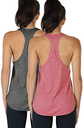 icyzone Workout Tank Tops for Women - Athletic Yoga Tops, Racerback Running Tank Top