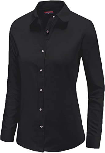 Dioufond Oxford Shirts for Women Cotton Ladies Long Sleeve Button Down Shirts