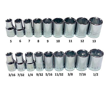 Craftsman 18 Piece 1/4" Drive 6 Point Socket Set