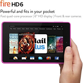 Fire HD 6, 6" HD Display, Wi-Fi, 16 GB (Magenta) - Includes Special Offers