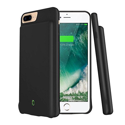 Modernway iPhone 7 Battery Case With Audio,4500mAh Portable Extended Charging Case for iPhone 7(4.7 inch),External Battery Pack Charger Case, Support Lightning Headphones(Black)