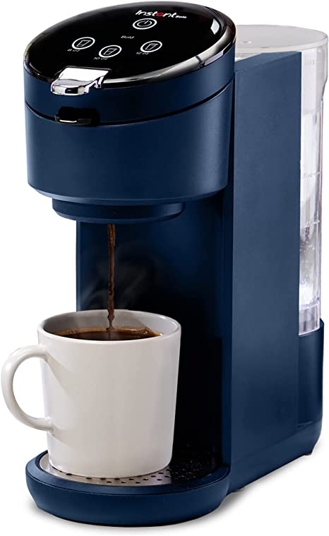 Instant Solo Single Serve Coffee Maker, From the Makers of Instant Pot, K-Cup Pod Compatible Coffee Brewer, Includes Reusable Coffee Pod & Bold Setting, Brew 8 to 12oz., 40oz. Water Reservoir, Navy