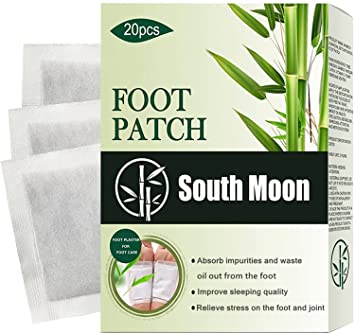 Foot Pads, Foot Care Pads, Anti-Stress Relief Foot Pads, Pain Relief & Better Sleep, Bamboo Vinegar Natural Cleansing Foot Pads with Adhesive Sheet (20 PCs)