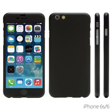 iPhone 6S/6 Case, ZENDO NanoSkin Ultra Thin 360 Case   9H Tempered Glass Screen Protector for iPhone 6S / 6 - BLACK