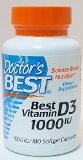 Doctors Best Best Vitamin D3 1000 IU Softgel Capsules 180-Count