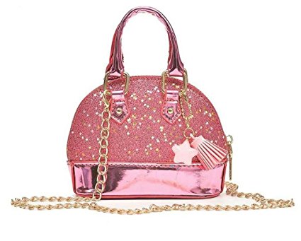 RockPanda Princesstype Kids Girls Mini Dome Satchel Crossbody Bag Shell Shape Purse Handbags for Toddler Kids Tote