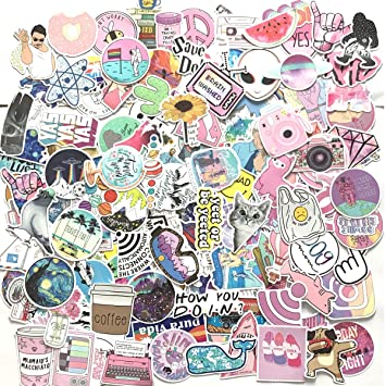 156 Pcs Cute Stickers,Laptop and Water Bottle Decal Sticker Pack for Teens, Girls, Women Vinyl Stickers Waterproof (Pink)