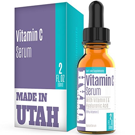 Vitamin C Serum Face And Skin Rejuvenation With Hyaluronic Acid And Vitamin E Battles Signs Of Aging By Moisturizing And Boosting Antioxidant Levels For A Wrinkle-Free, Younger, Healthier Look