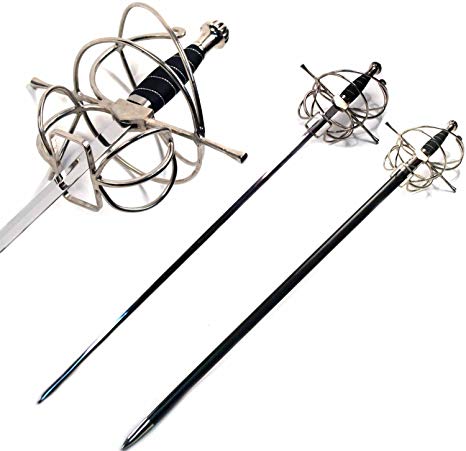 Ace Martial Arts Supply New Renaissance Rapier Fencing Sword with Swept Hilt Guard …