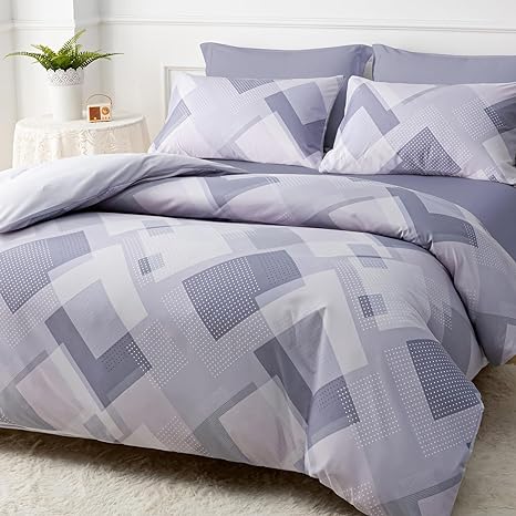 CGK Unlimited Printed Double Duvet Set with Zipper Closure   2 Pillowcases - Bedding Cover Double Bed Sets Ultra Soft Hypoallergenic Microfiber Quilt Covers 200 x 200 cm