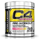 Cellucor C4 Ripped Pre Workout Thermogenic Fat Burning Powder Cherry Limeade 30 Count