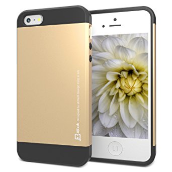 iPhone 5 Case, JETech Two-Layer Slim Protective iPhone SE 5S 5 Case Cover for Apple iPhone 5/5S/SE (Champagne Gold) - 0553