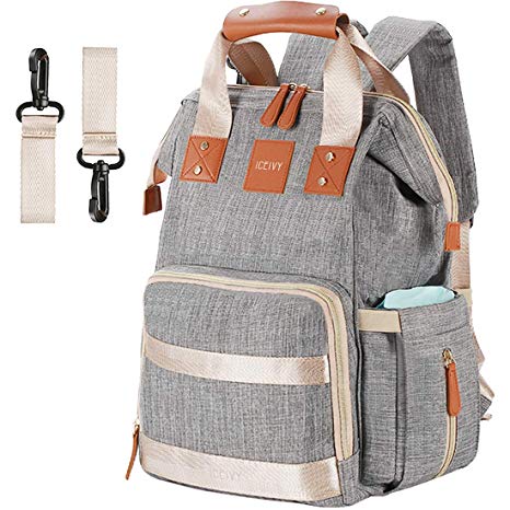 Backpack Diaper Bag Backpack, Baby Bag Baby Diaper Bag,Multi-Function Waterproof for Girl,Boy,Men,Mom,Dad, Large Capacity, Stylish,Durable,Gray