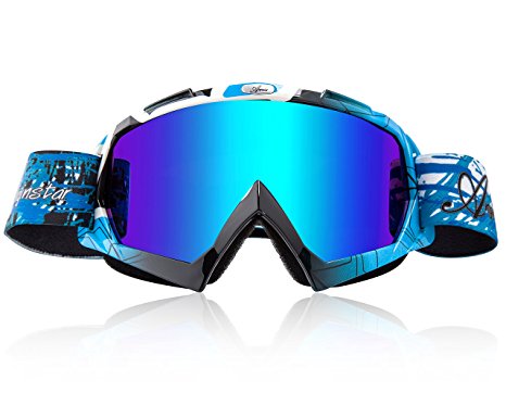 Basecamp Snow Skiing Snowboarding Goggles,Unisex Motocross Snowmobile Snowboard Ski Goggles Dust UV, Dustproof Scratch-Resistant Bendable Windproof Eyewear Protective Glasses