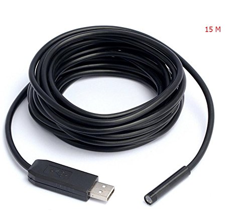 45ft 15M USB Cable Video Snake Pipe Inspection Tube Waterproof LED Plumb Camera Borescope Endoscope