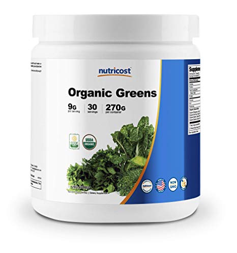 Nutricost Organic Greens Powder, 30 Servings - High Quality Superfood Powder, Certified USDA Organic