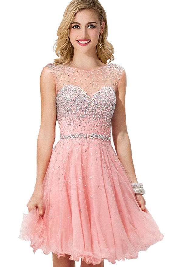 Babyonline Open Back Prom Dresses 2016 New Short Cocktail Party Gowns