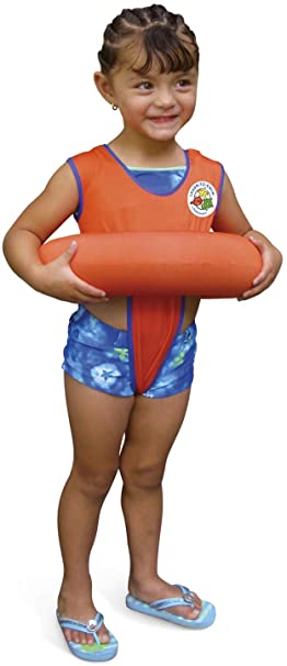 Poolmaster Learn-to-Swim Swimming Pool Tube Float Trainer, Orange