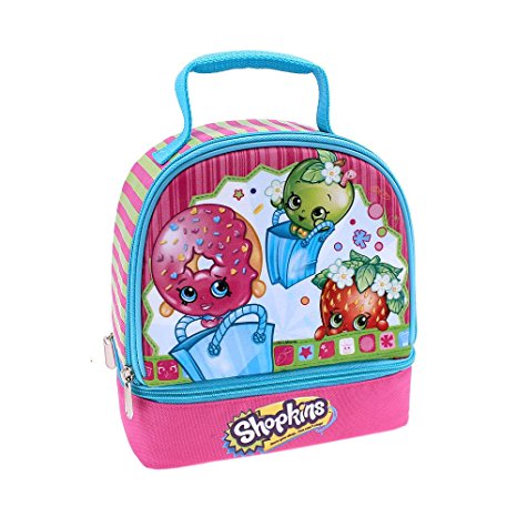 Shopkins Dual Compartment Insulated Lunch Bag