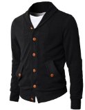 H2H Mens Shawl Collar Sweater Cardigan with Point Button