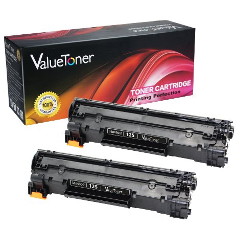ValueToner Compatible Toner Cartridge Replacement for Canon 125 (3484B001AA) 2 Black Toners Compatible With ImageClass LBP6000, LBP6030w, MF3010 Printer