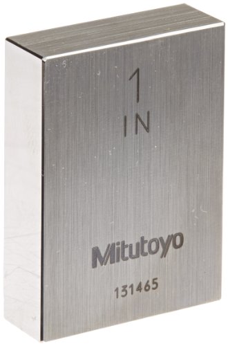 Mitutoyo Steel Rectangular Gage Block, ASME Grade AS-1, 1.0" Length