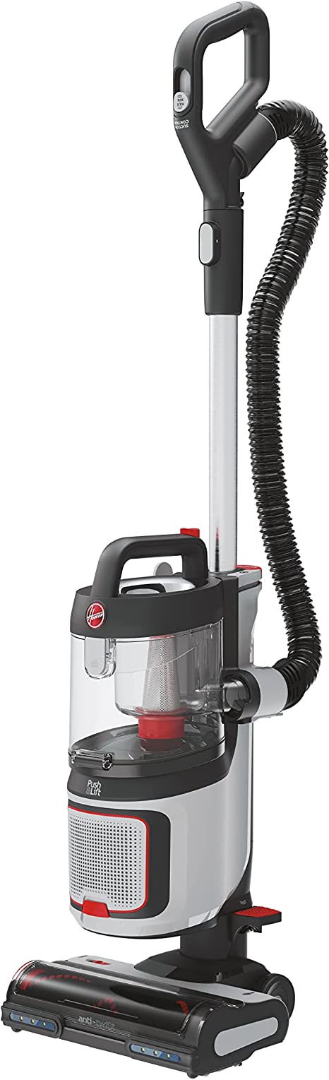 Hoover Upright Vacuum HL5 Home with PUSH&LIFT and Anti-Twist, Powerful, Portable, Prevents Hair tangling, H13 HEPA, Grey, HL500HM