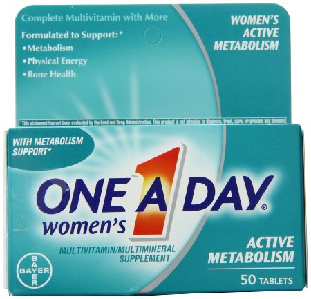 One-A-Day Womens Active Metabolism Complete Multivitamin Tablets, 50 count