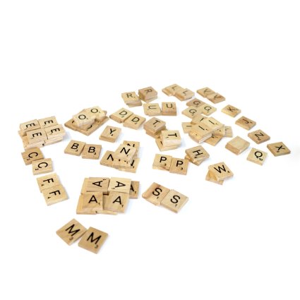 200 Scrabble Tiles - NEW Scrabble Letters - Wood Pieces - 2 Complete Sets - Great for Crafts, Pendants, Spelling
