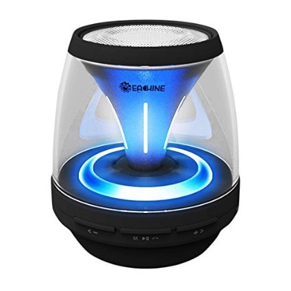 Bluetooth Speakers Eachine Vivid Jar Portable Speaker with LED Lights 4 Mode Lighting for Home Party  Beach  Picnic For Cellphones Tablets Computers Laptops Black