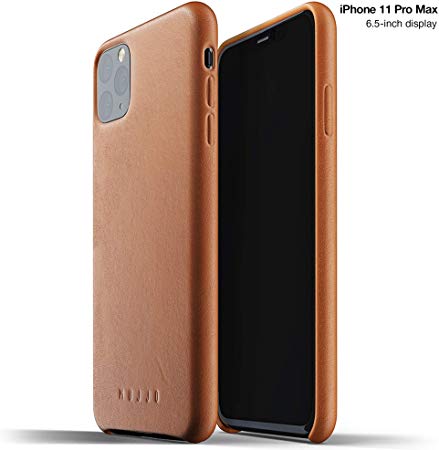 Mujjo Full Leather Case for Apple iPhone 11 Pro Max | Premium Soft Supple Leather, Unique Natural Aging Effect | Leather Wrapped, Super Slim (Tan)