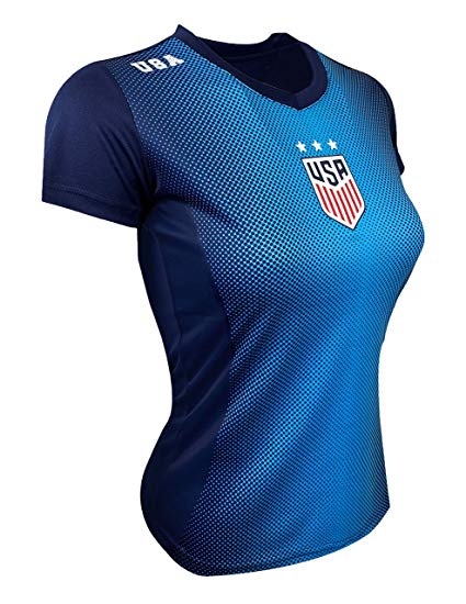 USA Women's Soccer Jersey, Women & Girls Sizes,Official US Training Shirt