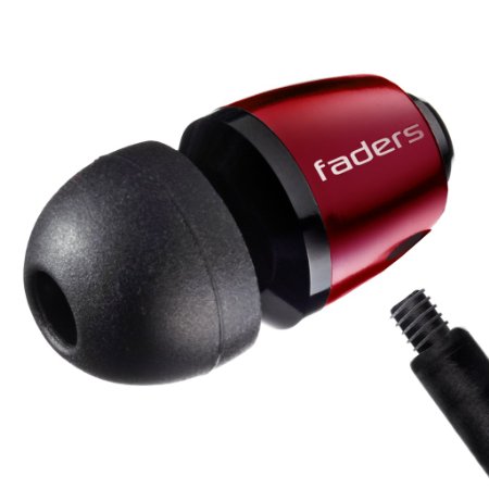 V-MODA Faders VIP Tuned Metal Earplugs Rouge Red