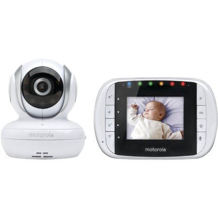 Motorola MBP33S Wireless Video Baby Monitor with 28-Inch Color LCD Zoom and Enhanced Two-Way Audio