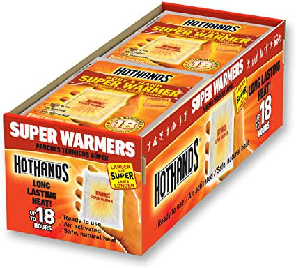 Body & Hand Super Warmers - Long Lasting Safe Natural Odorless Air Activated Warmers - Up to 18 Hours of Heat - 40 Individual Warmers