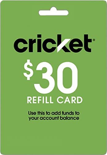 Cricket Refill Card $30 Cricket Wireless Refill Card $30