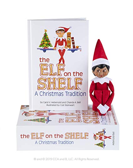 Elf on the Shelf: A Christmas Tradition | Dark Skinned Brown Eyed Girl Scout Elf | Includes Keepsake Box and Children's Book | Register your Elf to download an Adoption Certificate   Santa Letter