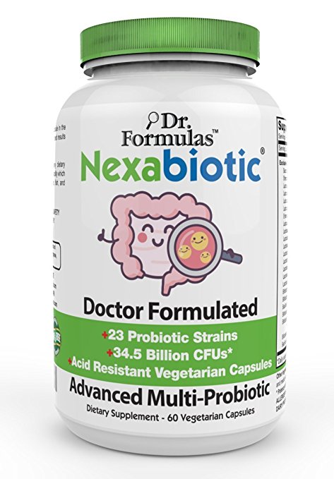 Nexabiotic 23 Probiotics with Doctor Recommended L Acidophilus B Infantis S Boulardii, Stomach Acid Resistant Delayed Release Capsules, 60 Count