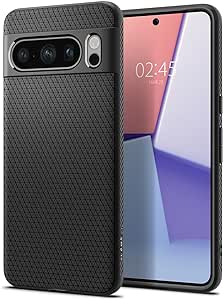 SPIGEN Liquid Air Designed for Google Pixel 8 Pro Case (2023) Air Cushion Form Fitted Slim Lightweight Soft TPU Cover - Black